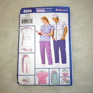 BUTTERICK 4946 Professional Uniform Basics, Scrubs, unisex XS-S-M
